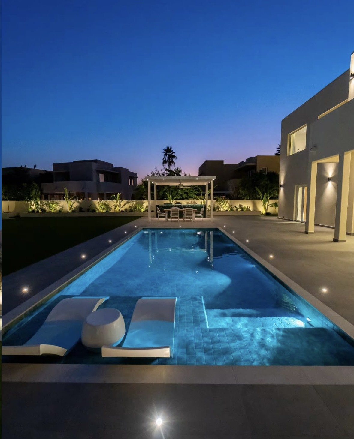 Pool at Blue Hour, Private residence, Dubai, by Dempsey Visuals